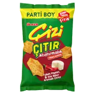Peynirli ve Biftek Aromalı Fırınlanmış Çıtır Atıştırmalık Çerez Parti Boy