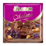 Kare Çikolata Fındıklı Ve Üzümlü