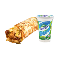 Medium Tavuk Döner Dürüm Menü (Ayran)